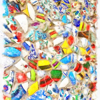 Digital Arts titled "Mosaic" by Elina Geyer, Original Artwork, Digital Painting