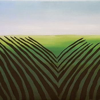 Painting titled "zebra" by Eline Vermeulen, Original Artwork, Oil