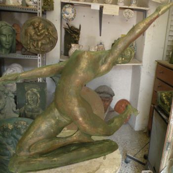 Sculpture intitulée "MOVIMENTO GINNICO" par Mastro Elio, Œuvre d'art originale, Céramique