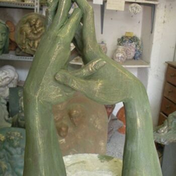 Sculpture titled "IL PONTE" by Mastro Elio, Original Artwork, Ceramics