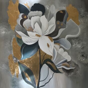 Pittura intitolato "Gardenia" da Elionore Bayram, Opera d'arte originale, Acrilico