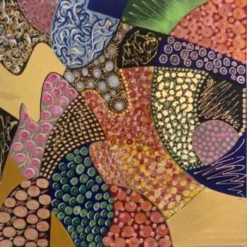 Painting titled "Pattern" by Elionore Bayram, Original Artwork, Acrylic