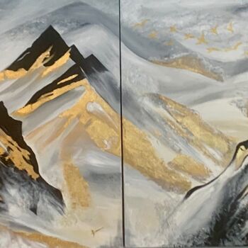 Painting titled "Everest" by Elionore Bayram, Original Artwork, Acrylic