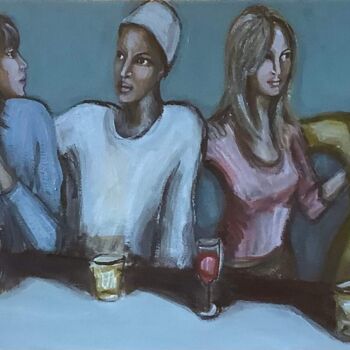 Картина под названием "Les filles" - Elisabeth Robert, Подлинное произведение искусства, Акрил