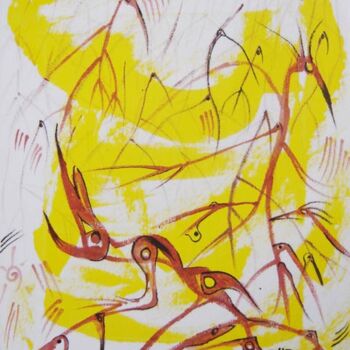 Peinture intitulée "Mangrove-Soleil-Vie…" par Elisa Albert, Œuvre d'art originale