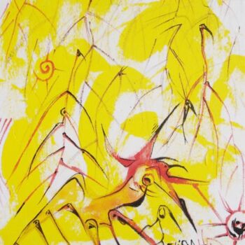 Pittura intitolato "Mangrove-Soleil-Vie…" da Elisa Albert, Opera d'arte originale