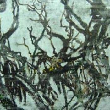 Malerei mit dem Titel "Mangrove blanche" von Elisa Albert, Original-Kunstwerk, Öl