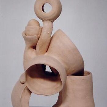 Sculpture titled "Circles" by Elisa Albert, Original Artwork, Ceramics
