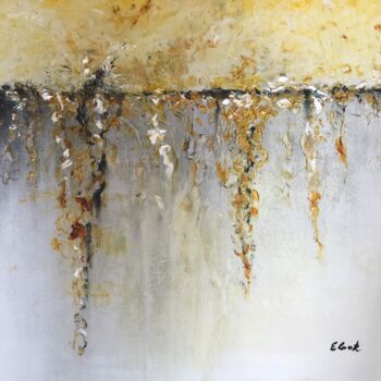 Malerei mit dem Titel "Tears of gold" von Elisa Cook, Original-Kunstwerk, Öl