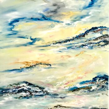 Peinture intitulée "Blushed Hues of Day…" par Elisa Cook, Œuvre d'art originale, Huile