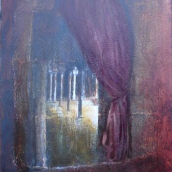 Pittura intitolato "Patio andalou" da Elisa Cook, Opera d'arte originale, Altro