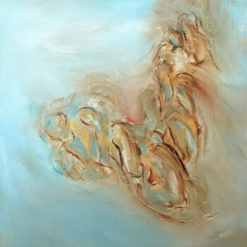 Pintura intitulada "Volutes opalescentes" por Elisa Cook, Obras de arte originais, Óleo