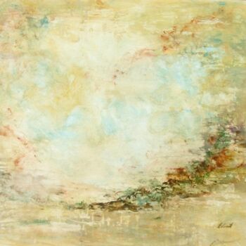 Painting titled "Le silence de l'aube" by Elisa Cook, Original Artwork, Oil