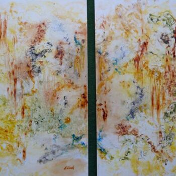 Pintura titulada "Gouttes d'ambre" por Elisa Cook, Obra de arte original, Oleo