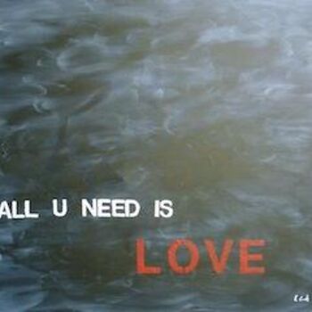 Schilderij getiteld "All You Need Is Love" door Elisa Cook, Origineel Kunstwerk