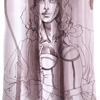 「Myrtille」というタイトルの絵画 Elisa Walterによって, オリジナルのアートワーク, インク