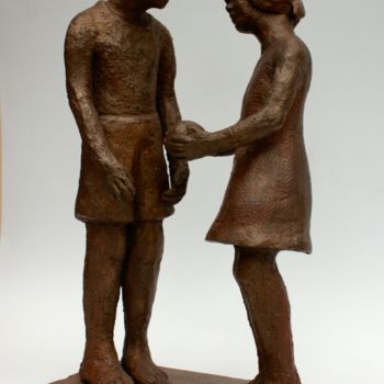 Sculpture titled "Veux tu jouer avec…" by Elisabeth Aloccio, Original Artwork