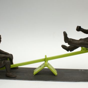 Sculpture intitulée "Balançoire" par Elisabeth Aloccio, Œuvre d'art originale