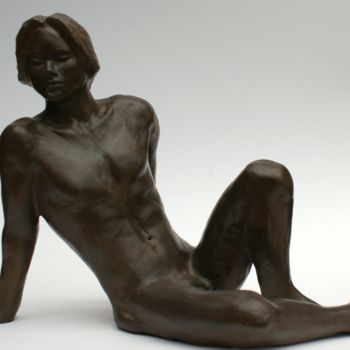 Sculpture intitulée "Damien" par Elisabeth Aloccio, Œuvre d'art originale