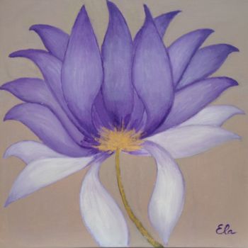 Painting titled "Lotus" by Elisabeth Aloccio, Original Artwork
