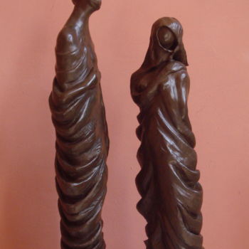 Sculpture intitulée "Désert deux" par Elisabeth Aloccio, Œuvre d'art originale, Argile