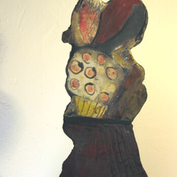 Sculpture titled "couple dansant (dos)" by Elisabeth Brainos, Original Artwork, Terra cotta