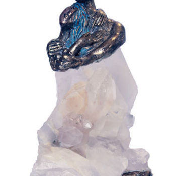 Sculpture intitulée "Couple cristal" par Elisabeth Brainos, Œuvre d'art originale, Bronze