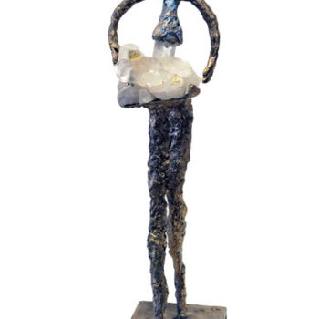 Skulptur mit dem Titel "Just walking" von Elisabeth Brainos, Original-Kunstwerk, Bronze