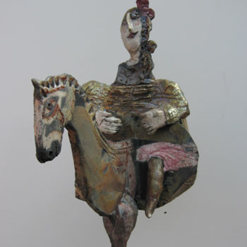 Sculpture intitulée "cavaliere pm" par Elisabeth Brainos, Œuvre d'art originale