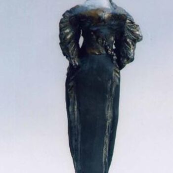 Skulptur mit dem Titel "raku n°5" von Elisabeth Brainos, Original-Kunstwerk, Terra cotta