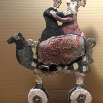 雕塑 标题为“couple2-side1” 由Elisabeth Brainos, 原创艺术品, 兵马俑