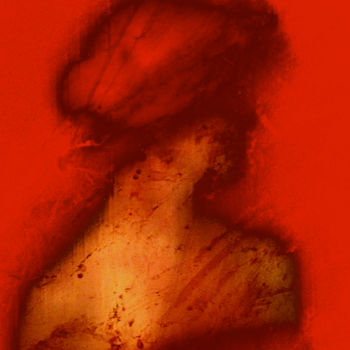 Fotografia zatytułowany „Profil rouge” autorstwa Elisabeth Brainos, Oryginalna praca, Manipulowana fotografia
