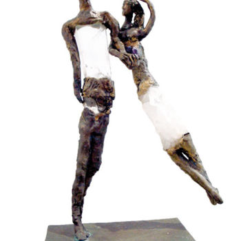 Rzeźba zatytułowany „Couple à l'arabesque” autorstwa Elisabeth Brainos, Oryginalna praca, Brąz
