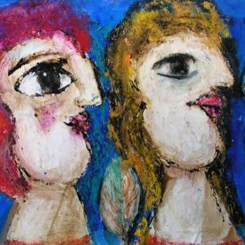 Peinture intitulée "les cretoises" par Elisabeth Brainos, Œuvre d'art originale, Huile