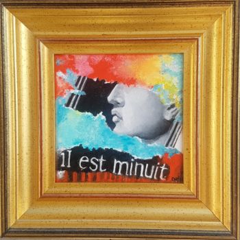 Malerei mit dem Titel ""Il est minuit"" von Elisabeth Carli, Original-Kunstwerk, Öl