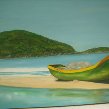 Peinture intitulée "praia-do-prumirim-0…" par Ecellos, Œuvre d'art originale, Acrylique