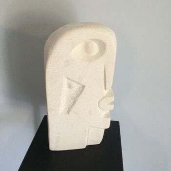 Sculptuur getiteld "Pile ou face" door Elisabeth Dinardo, Origineel Kunstwerk, Steen
