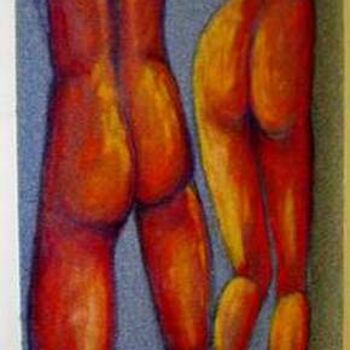 Pintura intitulada "3/ couple" por Elisabeth Faucheur, Obras de arte originais