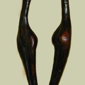 Sculpture intitulée "gémeaux" par Elisabeth Faucheur, Œuvre d'art originale, Métaux