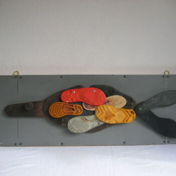 Painting titled "Poisson semelles" by Elisabeth Faucheur, Original Artwork