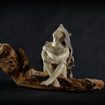 Sculpture titled "Tempête" by Elisabeth Halloo Joye, Original Artwork, Ceramics