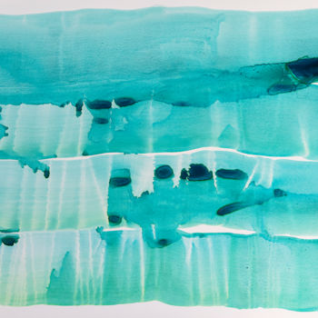 Pintura titulada "eau minimale" por Elisabeth Laplante, Obra de arte original, Tinta