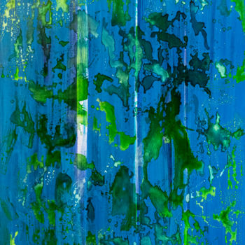 Pintura intitulada "ocean blue spray" por Elisabeth Laplante, Obras de arte originais, Óleo