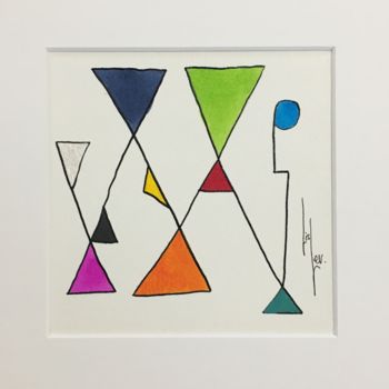 Pintura intitulada "Triangolino" por Lis-Lev., Obras de arte originais, Tinta