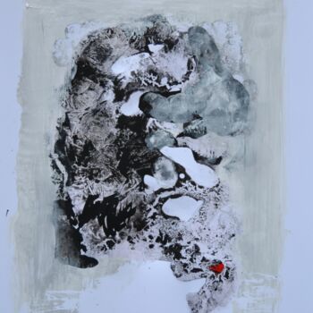 Painting titled "Encre de Chine - Sa…" by Elisabeth Mounic, Original Artwork, Ink Mounted on Other rigid panel