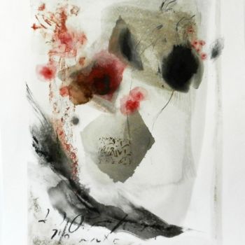 Pittura intitolato "encre et brou de no…" da Elisabeth Poiret, Opera d'arte originale, Inchiostro