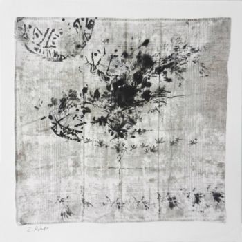 Estampas & grabados titulada "Empreintes" por Elisabeth Poiret, Obra de arte original, Tinta Montado en Bastidor de camilla…