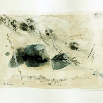 Картина под названием "vent d'avril" - Elisabeth Poiret, Подлинное произведение искусства, Чернила