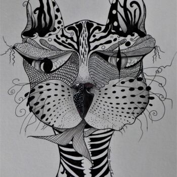 Drawing titled "Digestion vraiment…" by Elisabeth Renard, Original Artwork, Ink