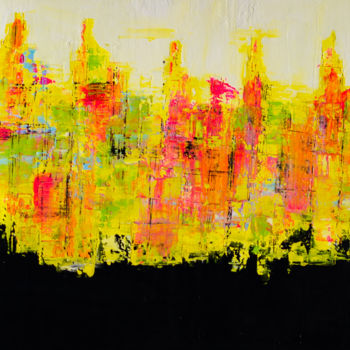 Pintura titulada "Bela Cidade" por Elisabeth Vaz, Obra de arte original, Oleo